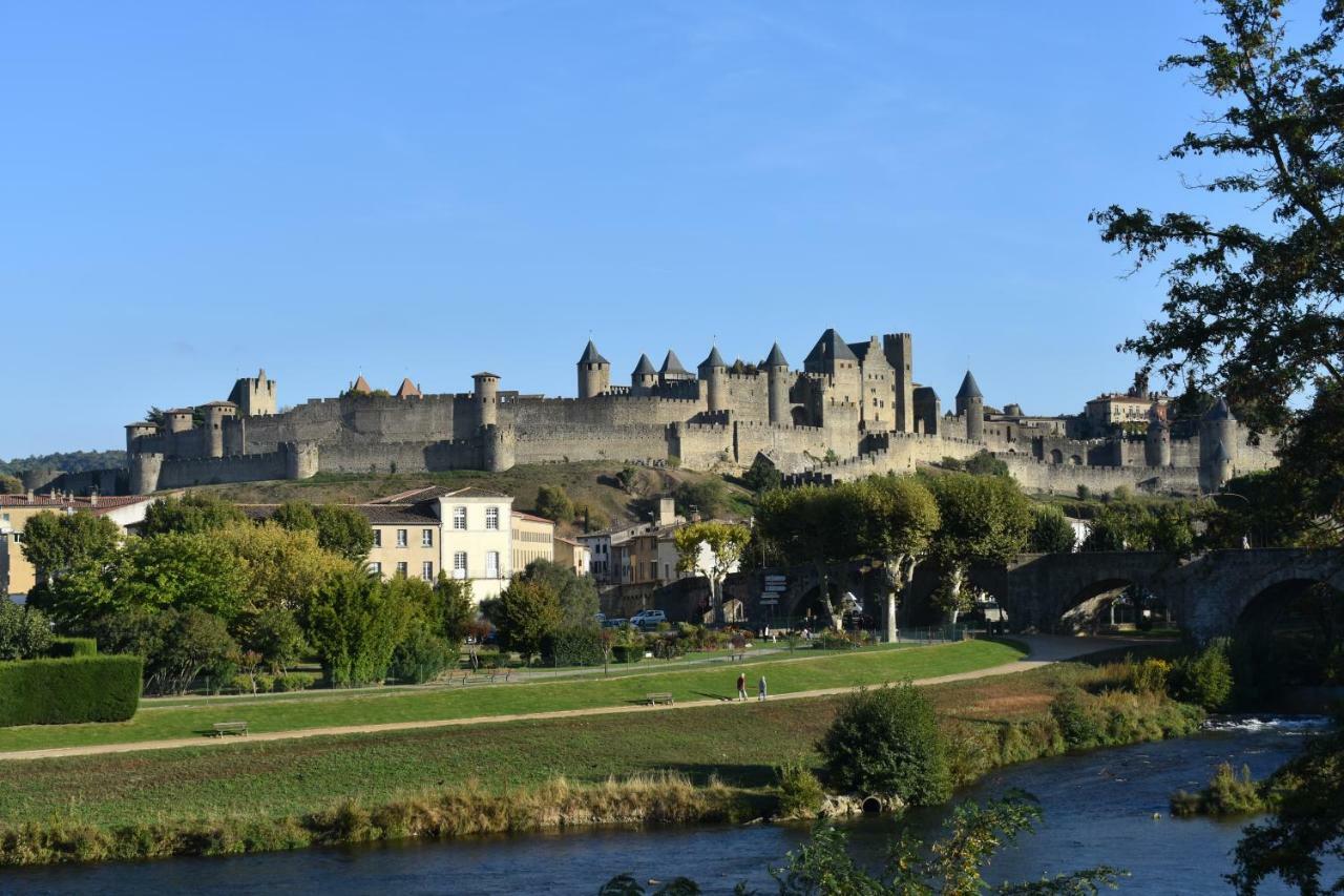 L'Or Vert, Castle View, Private Parking, Air Conditioner, Netflix, 160M From Medieval Town Carcassonne Eksteriør bilde